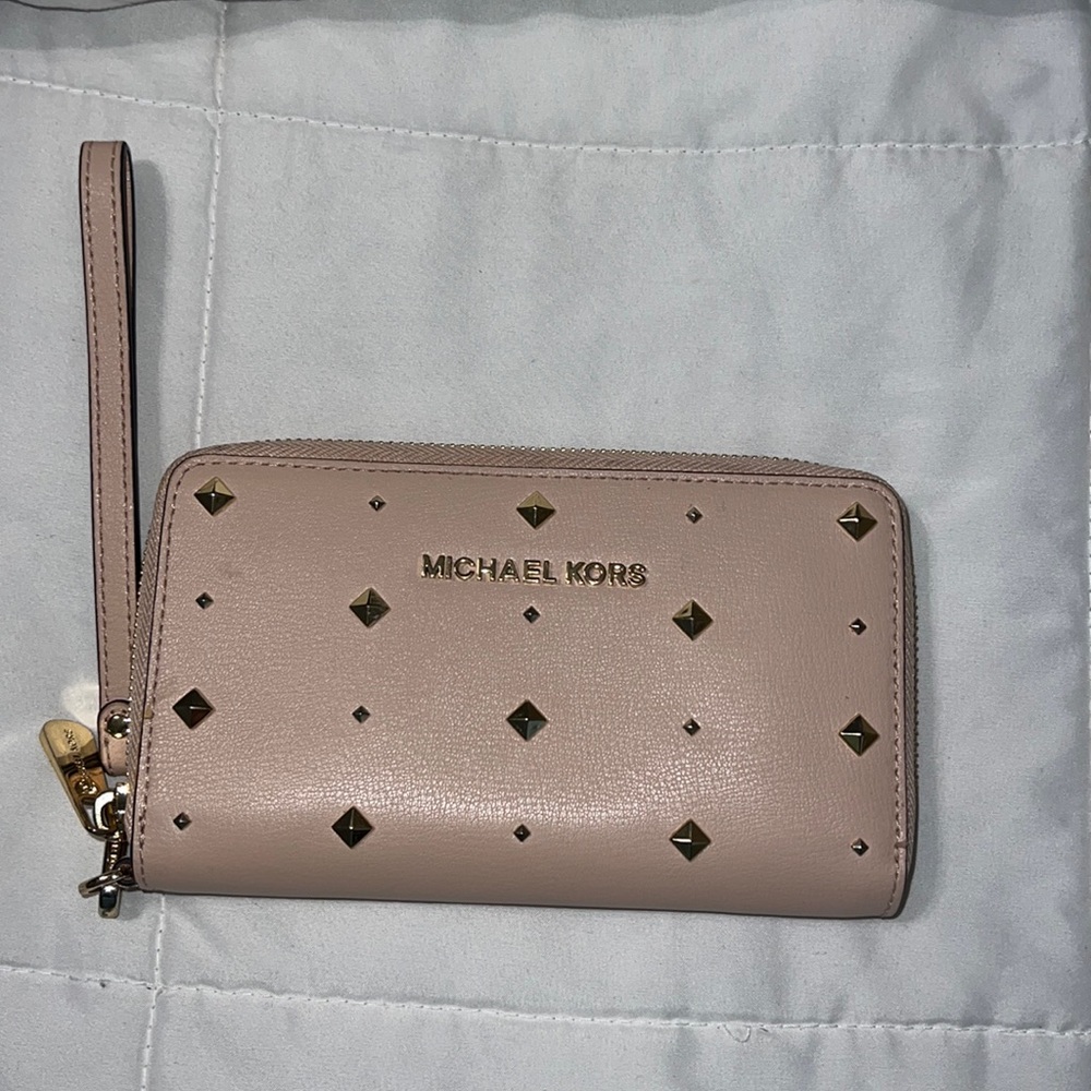Michael Kors Pink Studded Wallet